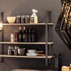 ar cucina Primavera legno con penisola e sgabelli offerta Sicilia Messina Catania 20